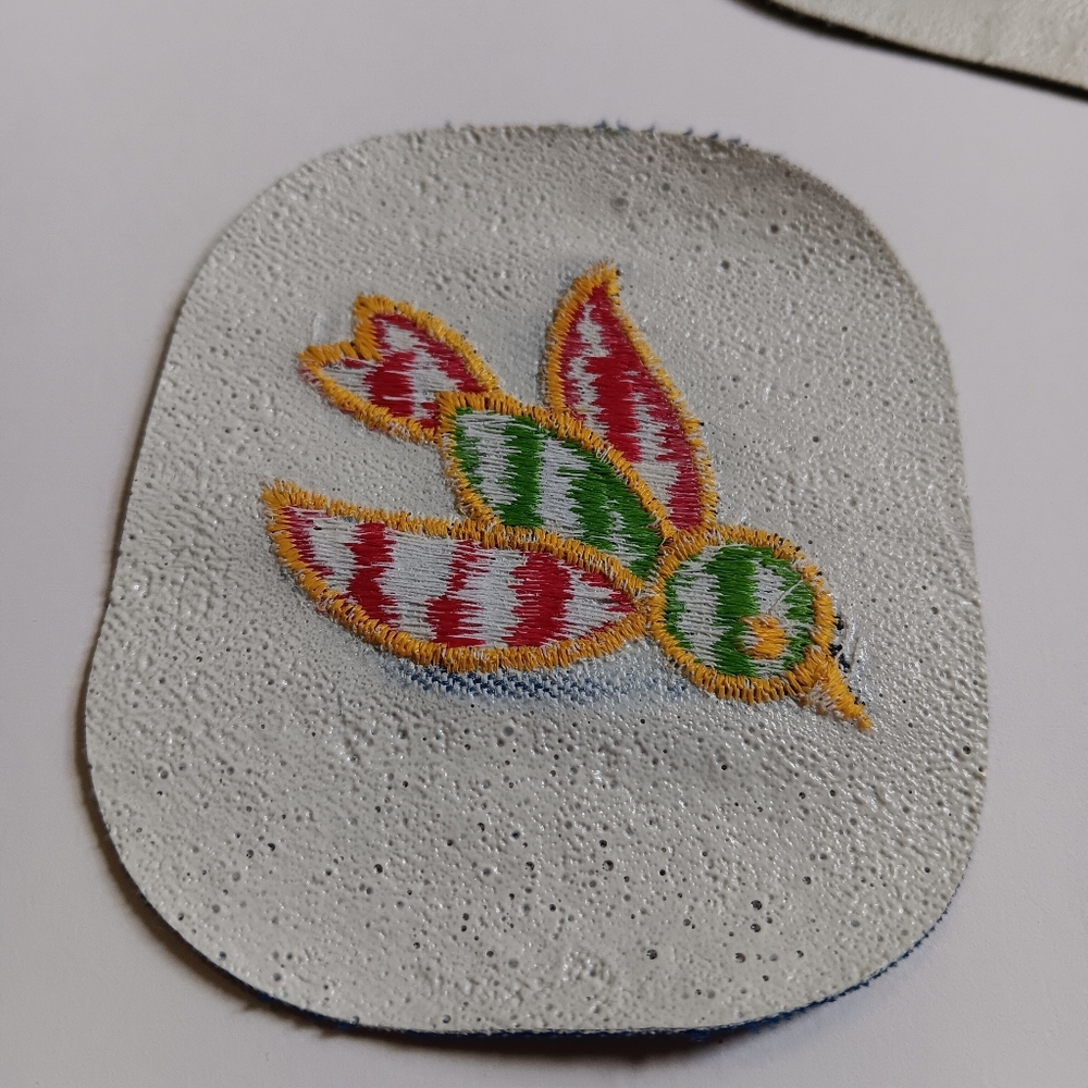 70s Embroidered Bird Vintage Denim Iron On Patch Lot Of 3, 1970s Era Boho Retro - Picture 5 of 9
